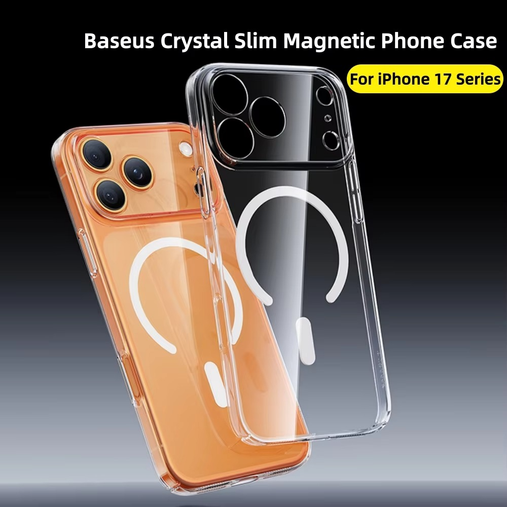 Luxury Magnetic Magsafe iPhone Case — Clear PC & TPU Wireless Charging Cover, Shockproof, Anti-Fingerprint, Half-Wrapped Protection