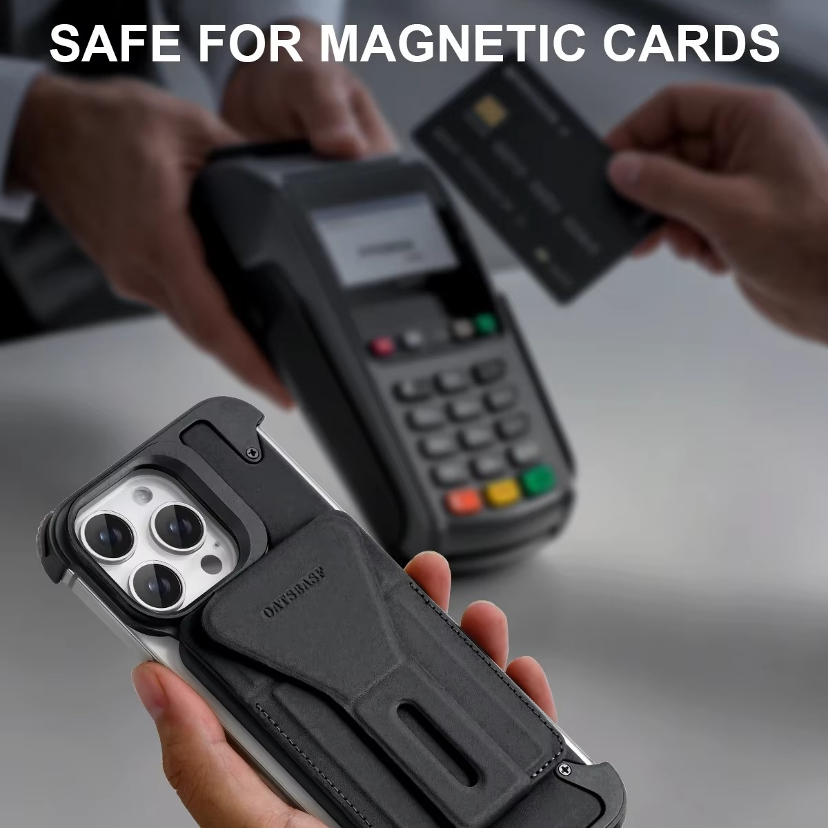 Luxury Magnetic Wallet iPhone Case — Card Holder with Stand, Wireless-Charging Compatible Genuine Leather Bumper Protective Cover