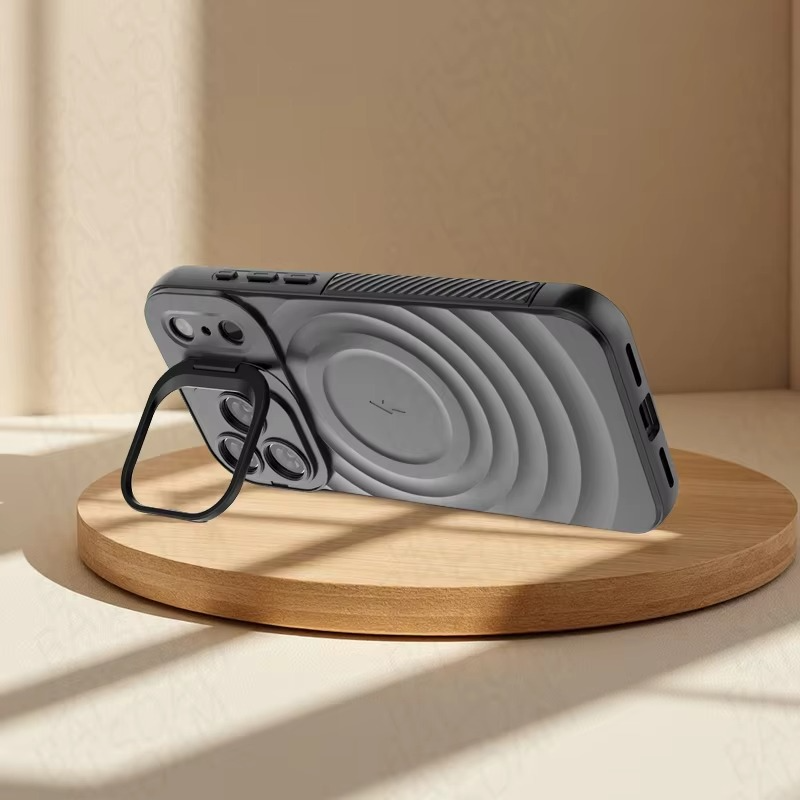 Luxury Magnetic iPhone Case — Adjustable Lens Mount Soft Silicone Cover, Shockproof, Anti-Fingerprint, Anti-Scratch, Dustproof, Non-Slip, Magsafe Compatible