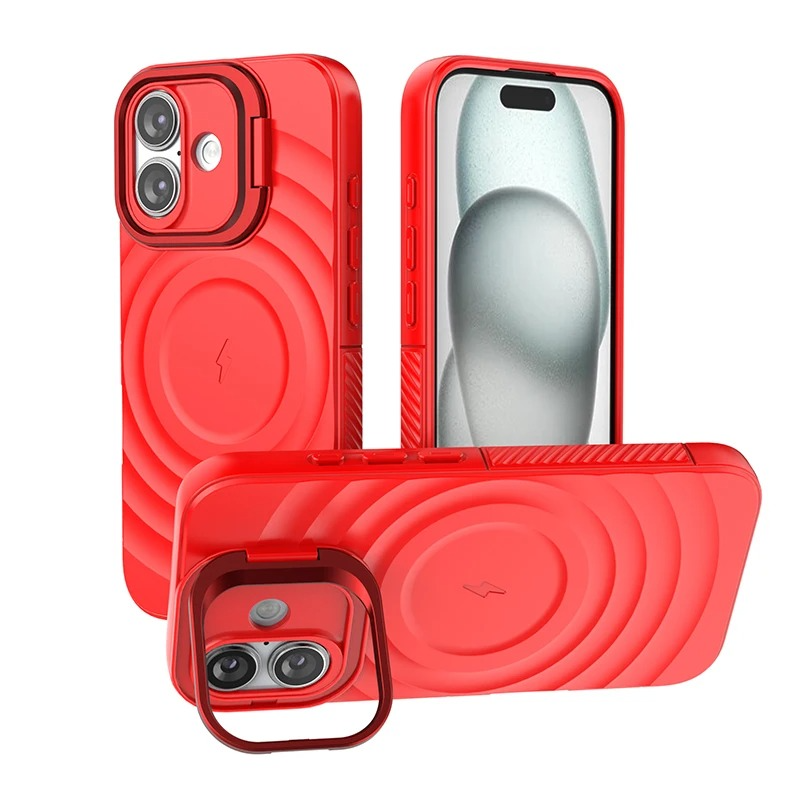 Luxury Magnetic iPhone Case — Adjustable Lens Mount Soft Silicone Cover, Shockproof, Anti-Fingerprint, Anti-Scratch, Dustproof, Non-Slip, Magsafe Compatible