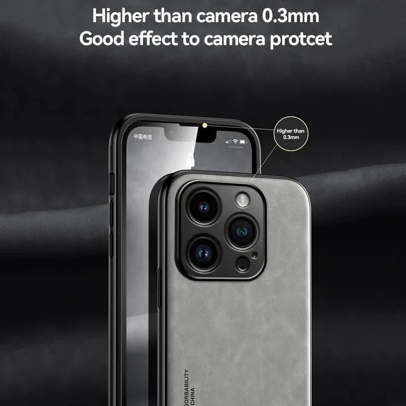 Luxury Magnetic iPhone Case — Car Holder Protective Cover, Anti-Fingerprint, Anti-Scratch, Lightweight Half-Wrapped Coque Fundas