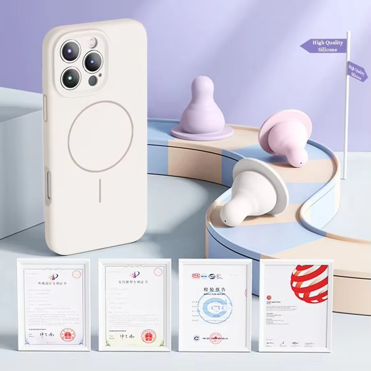 Luxury Magnetic iPhone Case — Liquid Silicone Matte Shockproof Bumper, Wrist Strap Lanyard, Anti-Fingerprint, Anti-Scratch, Dustproof, Non-Slip