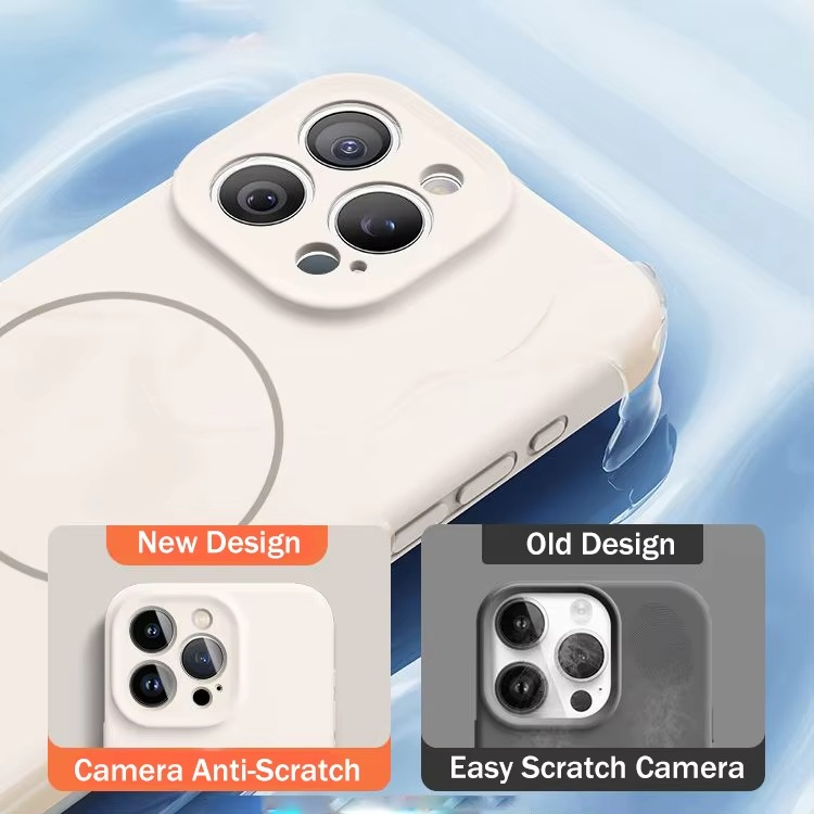 Luxury Magnetic iPhone Case — Liquid Silicone Matte Shockproof Bumper, Wrist Strap Lanyard, Anti-Fingerprint, Anti-Scratch, Dustproof, Non-Slip