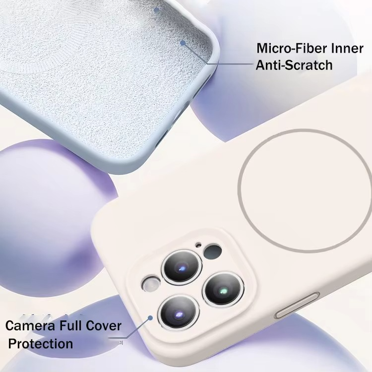 Luxury Magnetic iPhone Case — Liquid Silicone Matte Shockproof Bumper, Wrist Strap Lanyard, Anti-Fingerprint, Anti-Scratch, Dustproof, Non-Slip