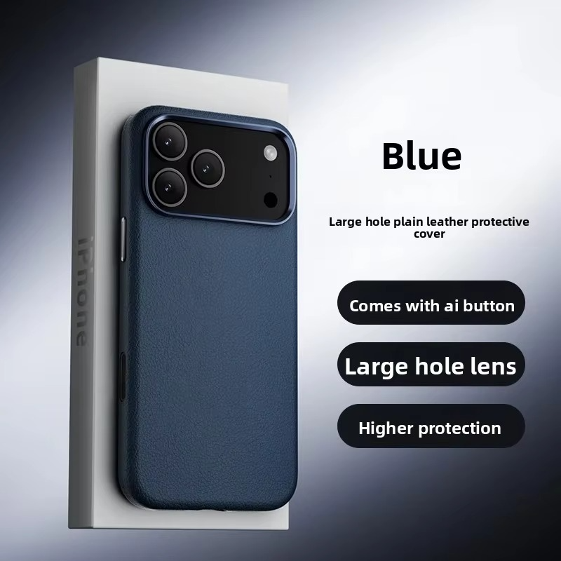 Luxury Magnetic iPhone Case — Wireless Charging Leather Cover with Metal Camera Protection, Shockproof Anti-Fingerprint Full Coverage Design