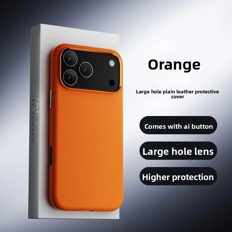 Luxury Magnetic iPhone Case — Wireless Charging Leather Cover with Metal Camera Protection, Shockproof Anti-Fingerprint Full Coverage Design