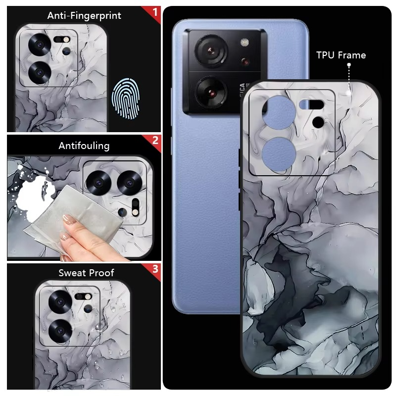 Luxury Marble Phone Case Soft Silicone Cover — Stylish Lanyard Design, Shockproof Protection, Anti-Fingerprint Scratch-Resistant Matte Finish
