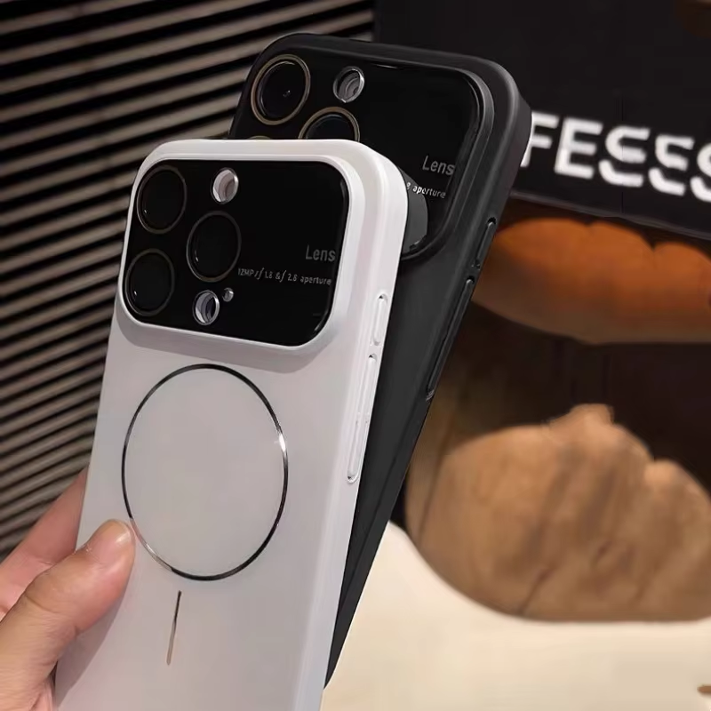 Luxury Matte Magnetic iPhone Case — Magsafe Camera Protection, Shockproof Hard Thin Cover, Anti-Fingerprint, Anti-Scratch, Dustproof Non-Slip Bumper