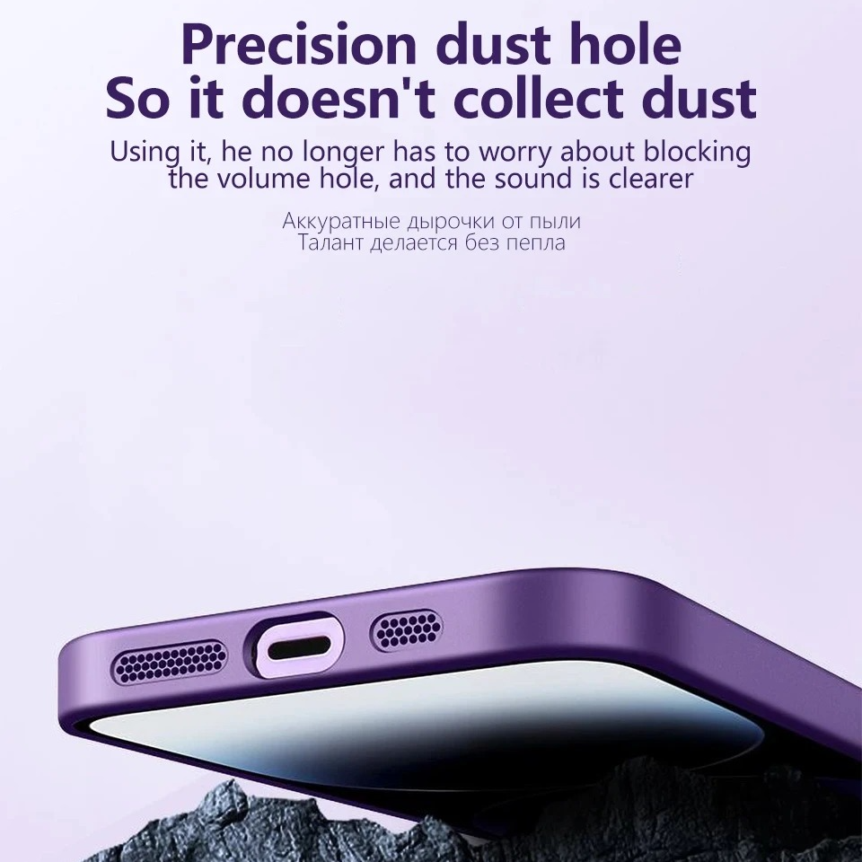 Luxury Matte Magnetic iPhone Case — Magsafe Wireless Charging, Shockproof Bumper with Camera Lens Protection, Anti-Fingerprint, Non-Slip Silicone Cover