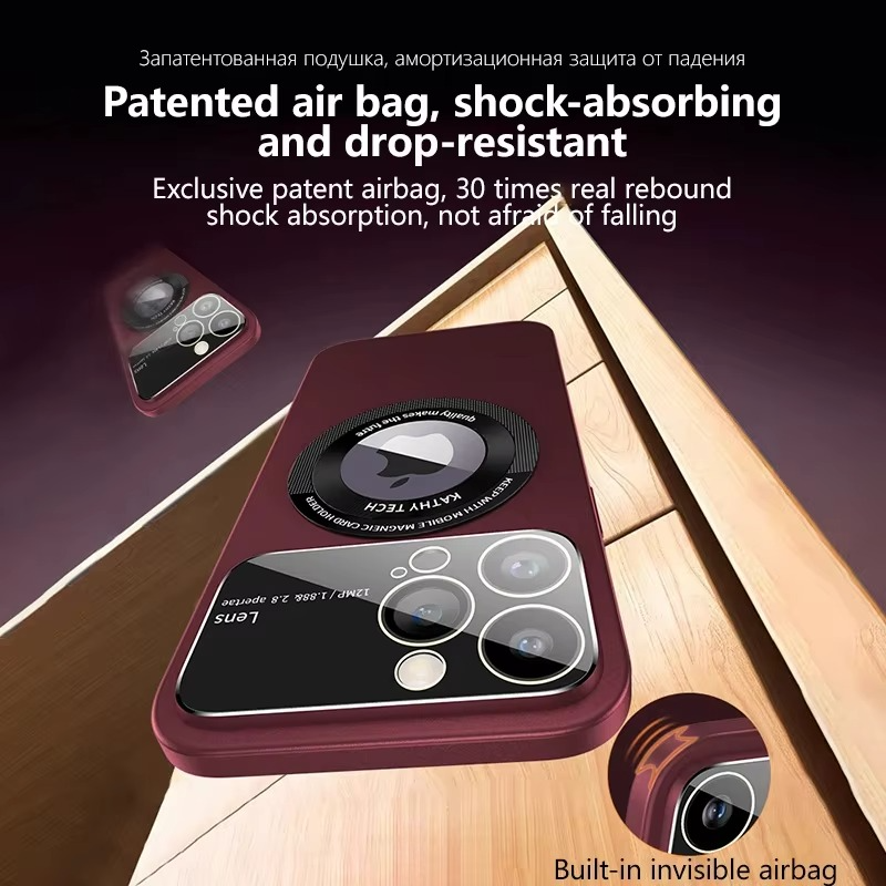 Luxury Matte Magnetic iPhone Case — Magsafe Wireless Charging, Shockproof Bumper with Camera Lens Protection, Anti-Fingerprint, Non-Slip Silicone Cover