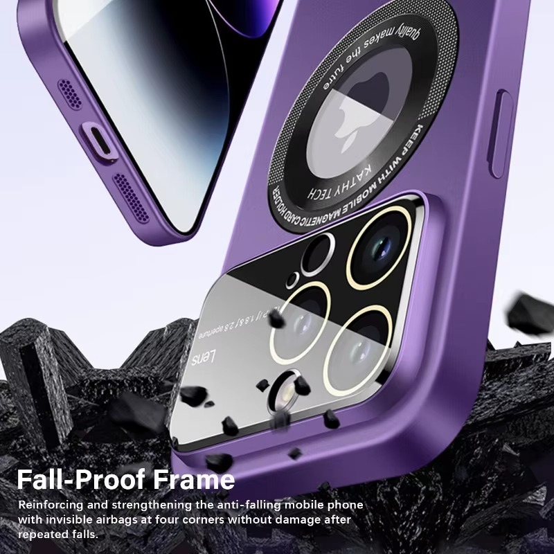 Luxury Matte Magnetic iPhone Case — Magsafe Wireless Charging, Shockproof Bumper with Camera Lens Protection, Anti-Fingerprint, Non-Slip Silicone Cover