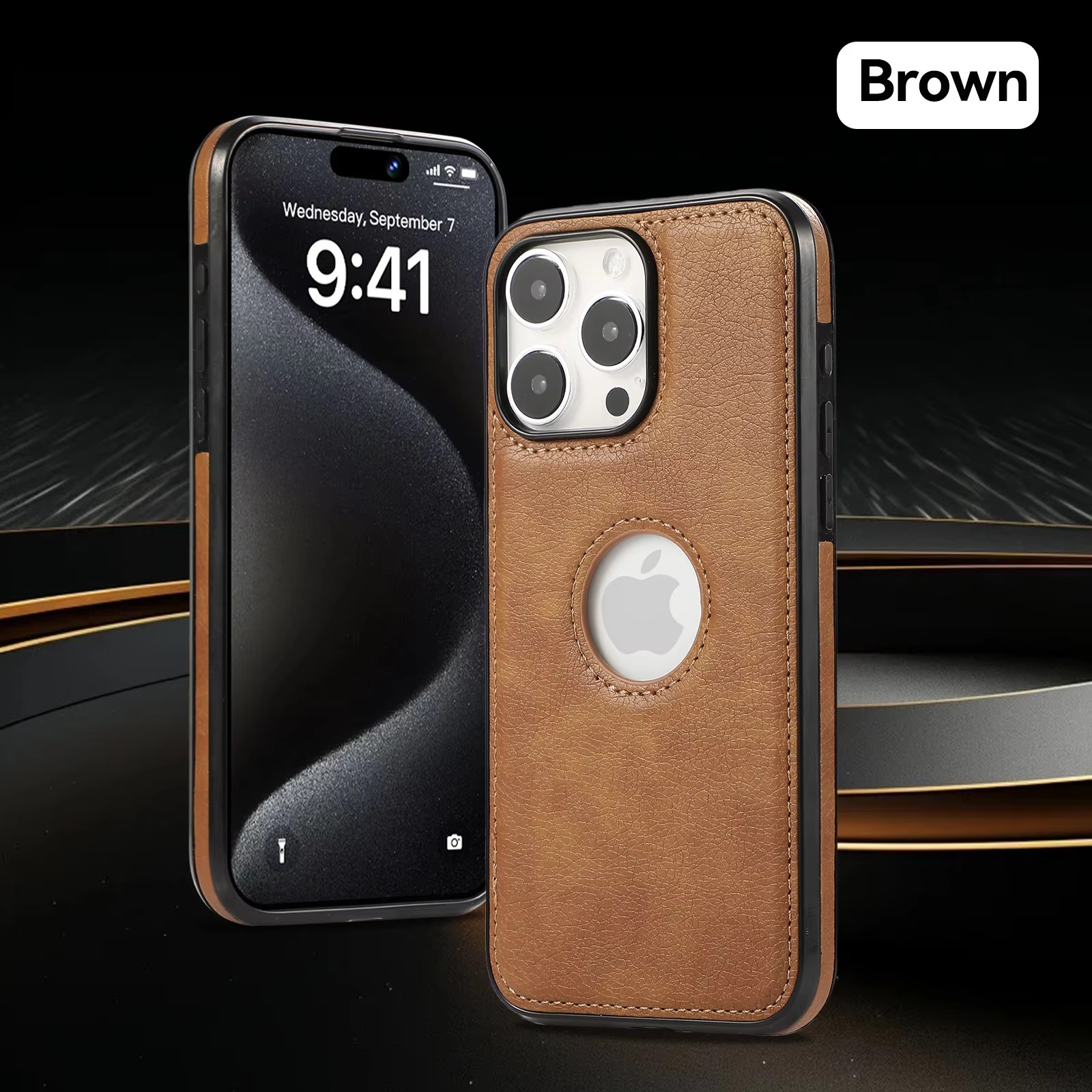 Luxury PU Leather iPhone Case — Shockproof Full Coverage Soft Business Back Cover with Anti-Fingerprint, Anti-Scratch, Dustproof, Non-Slip Design
