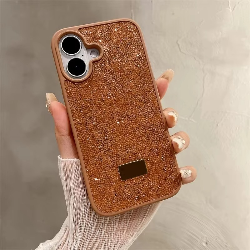 Luxury Rhinestone Diamond iPhone Case — Shockproof Protective Cover, Anti-Fingerprint, Anti-Scratch, Washable, Non-Slip, Glitter Finish, Half-Wrapped Design