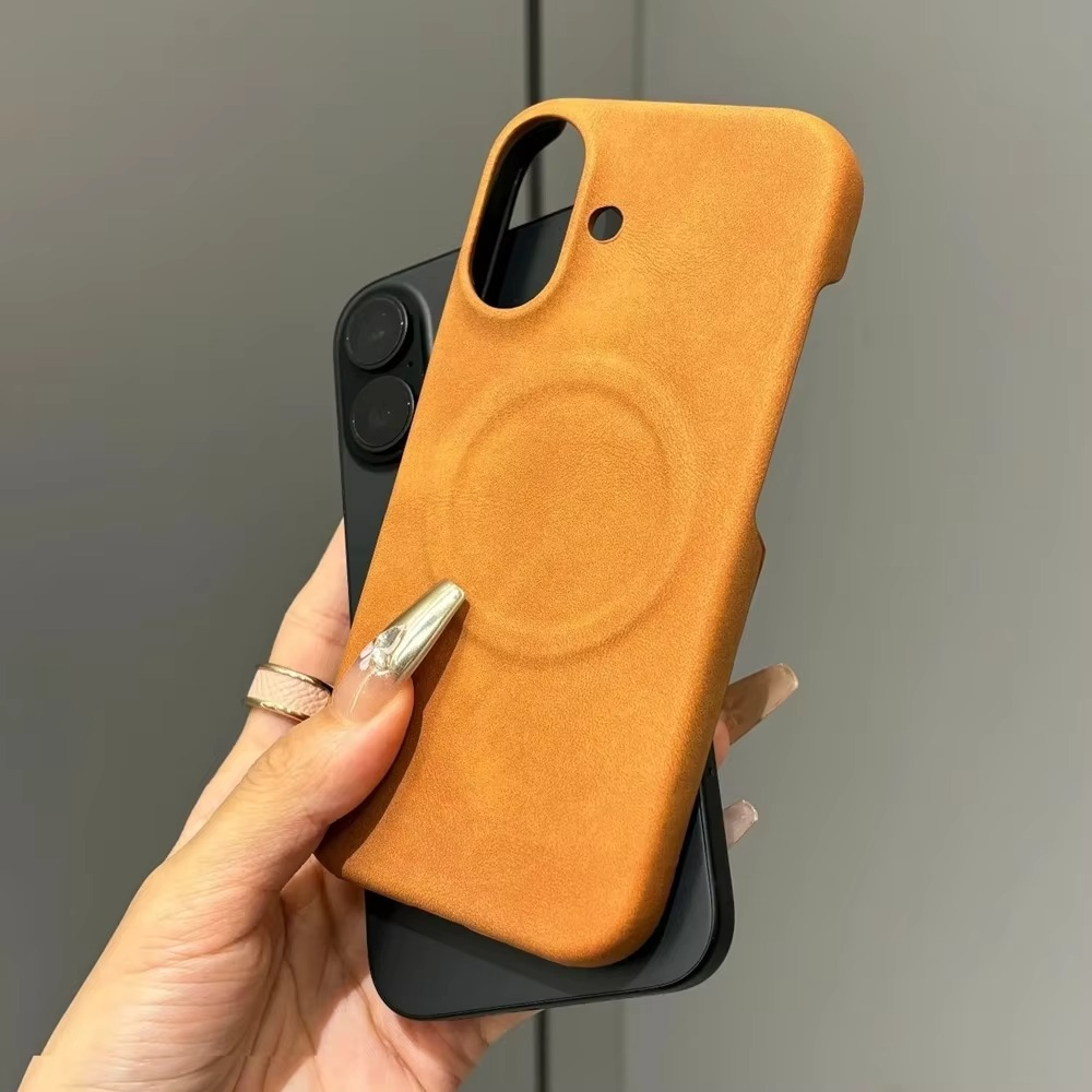 Luxury Sheepskin MagSafe iPhone Case — 3D Slim Protective Cover, Anti-Fingerprint, Anti-Scratch, Dustproof, Matte Finish, Lightweight Full Coverage