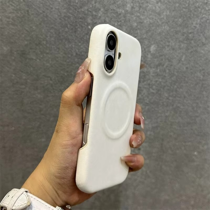 Luxury Sheepskin MagSafe iPhone Case — 3D Slim Protective Cover, Anti-Fingerprint, Anti-Scratch, Dustproof, Matte Finish, Lightweight Full Coverage