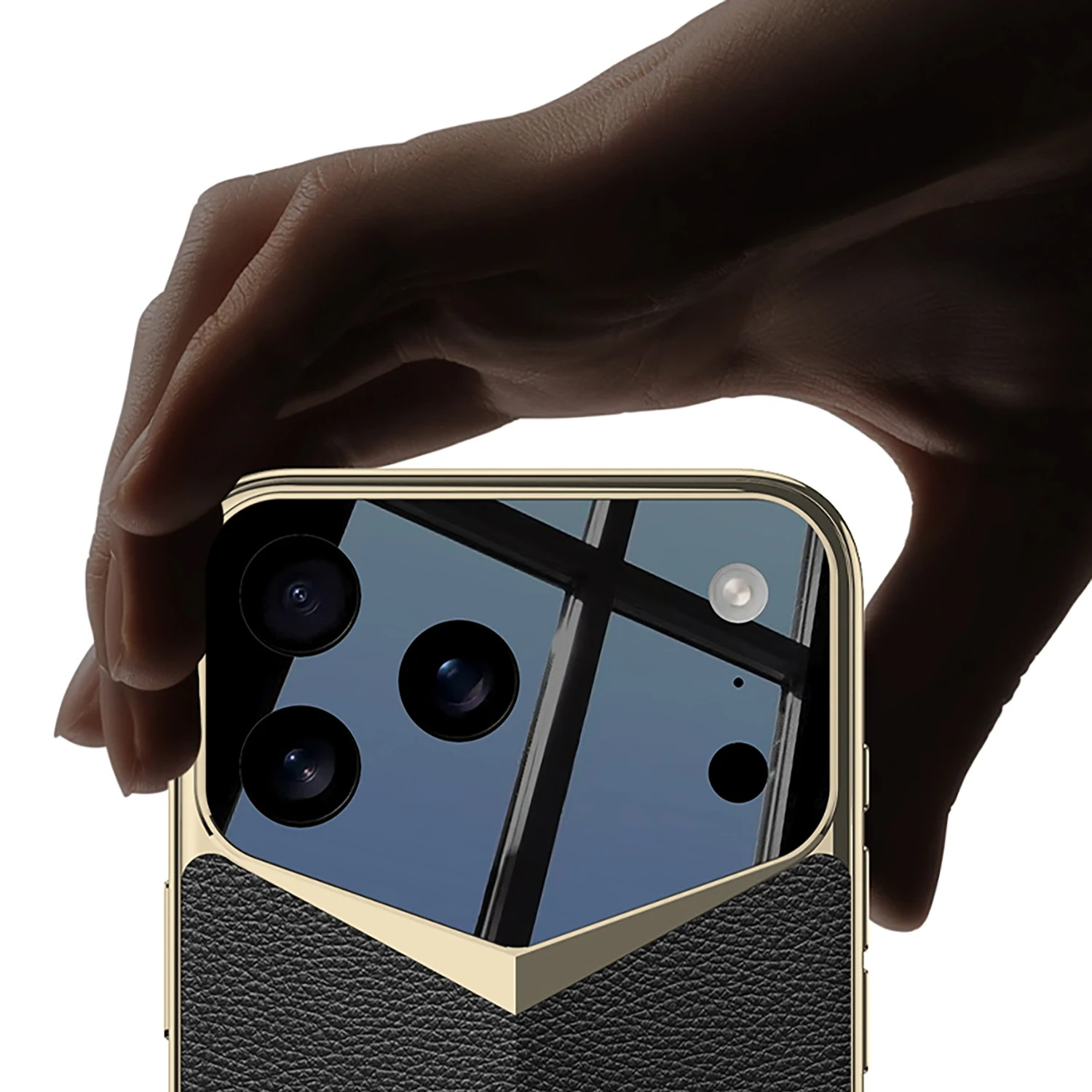 Luxury Ultra-Thin Leather iPhone Case — Raised Camera Lens Protection, Shock-Resistant Slim Cover with Anti-Fingerprint Finish