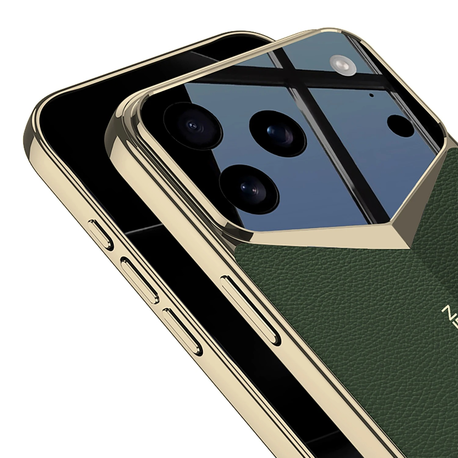 Luxury Ultra-Thin Leather iPhone Case — Raised Camera Lens Protection, Shock-Resistant Slim Cover with Anti-Fingerprint Finish