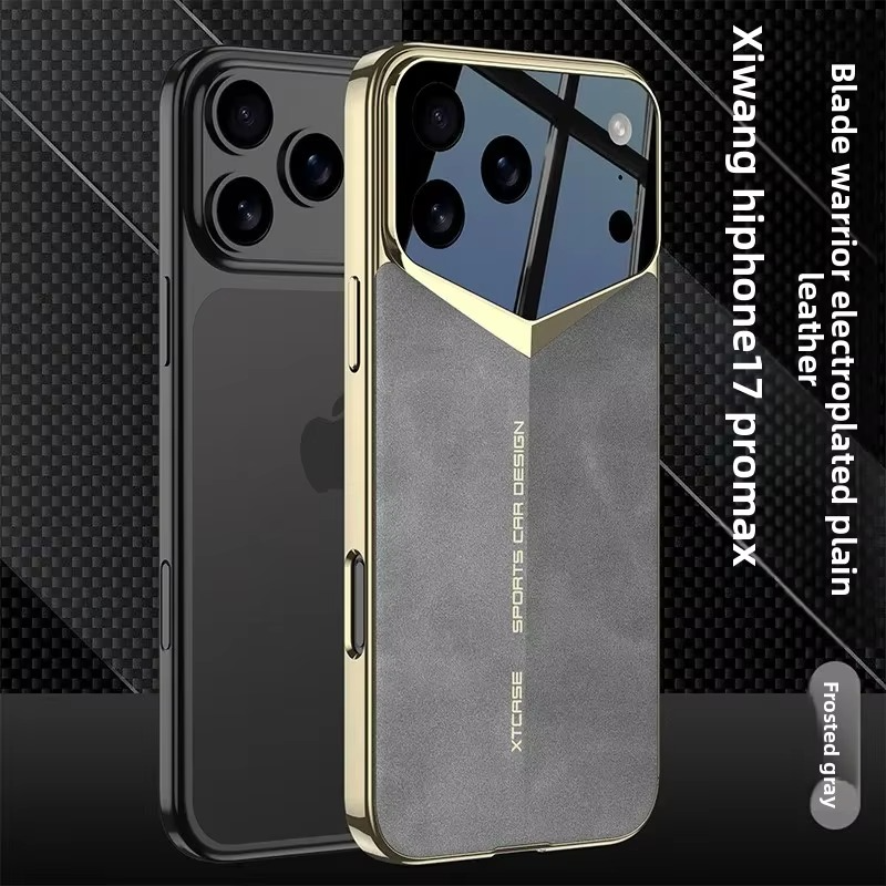 Luxury Ultra-Thin Leather iPhone Case — Raised Camera Lens Protection, Shock-Resistant Slim Cover with Anti-Fingerprint Finish