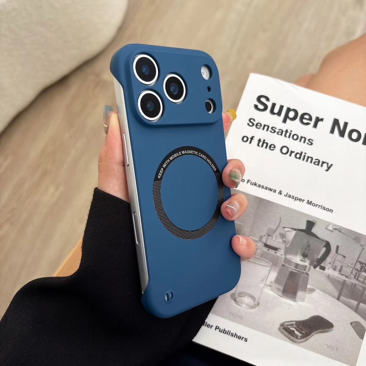 Luxury Ultra-Thin Magnetic iPhone Case — Frameless Hard PC Half-Wrapped Cover, Matte Solid Color, Anti-Fingerprint, Shockproof, Non-Slip, Dustproof