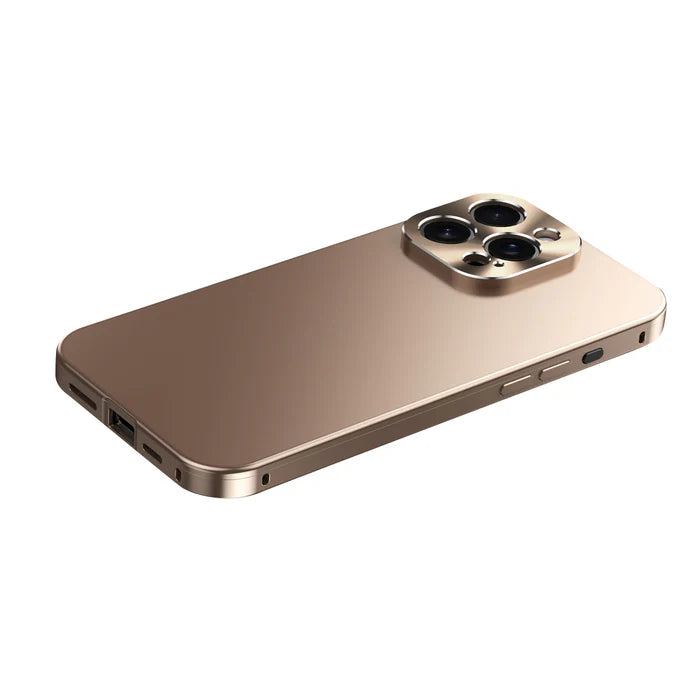 Luxury iPhone Case MagSafe Compatible Shockproof Camera Lens Protection — Matte Titanium Alloy Frame, Magnetic Slim Cover, Anti-Fingerprint, Drop Resistant