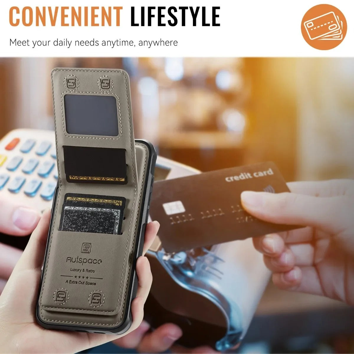 Luxury iPhone 2-in-1 Magnetic Wallet Case — Detachable Leather Cover with Card Holder, Wrist Strap, Shockproof Drop Protection, Full Access Design