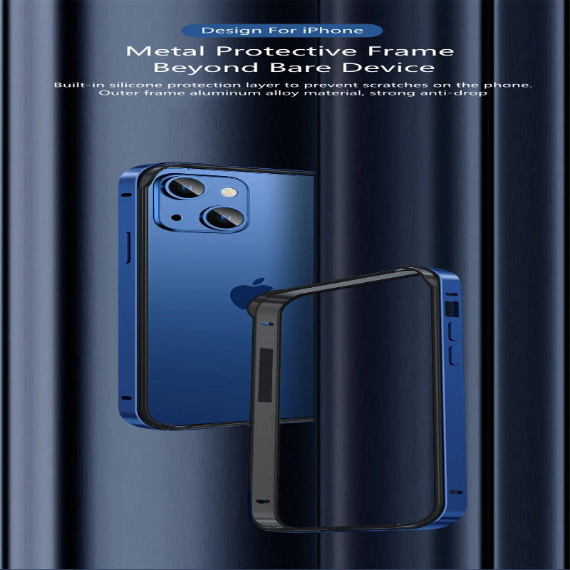 Luxury iPhone Bumper Case Thin Aluminum Alloy Frame — Lightweight Metal Protective Cover, Slim Anti-Fingerprint Design, Durable Back Accessories