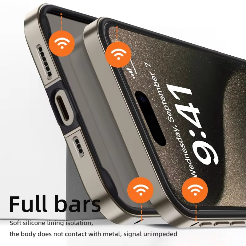 Luxury iPhone Bumper Case Thin Aluminum Alloy Frame — Lightweight Metal Protective Cover, Slim Anti-Fingerprint Design, Durable Back Accessories