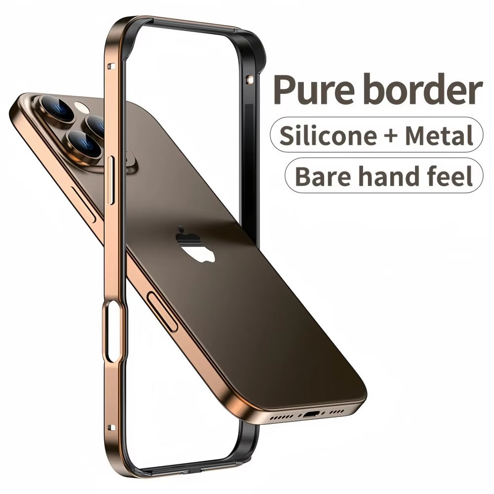 Luxury iPhone Bumper Case Thin Aluminum Alloy Frame — Lightweight Metal Protective Cover, Slim Anti-Fingerprint Design, Durable Back Accessories
