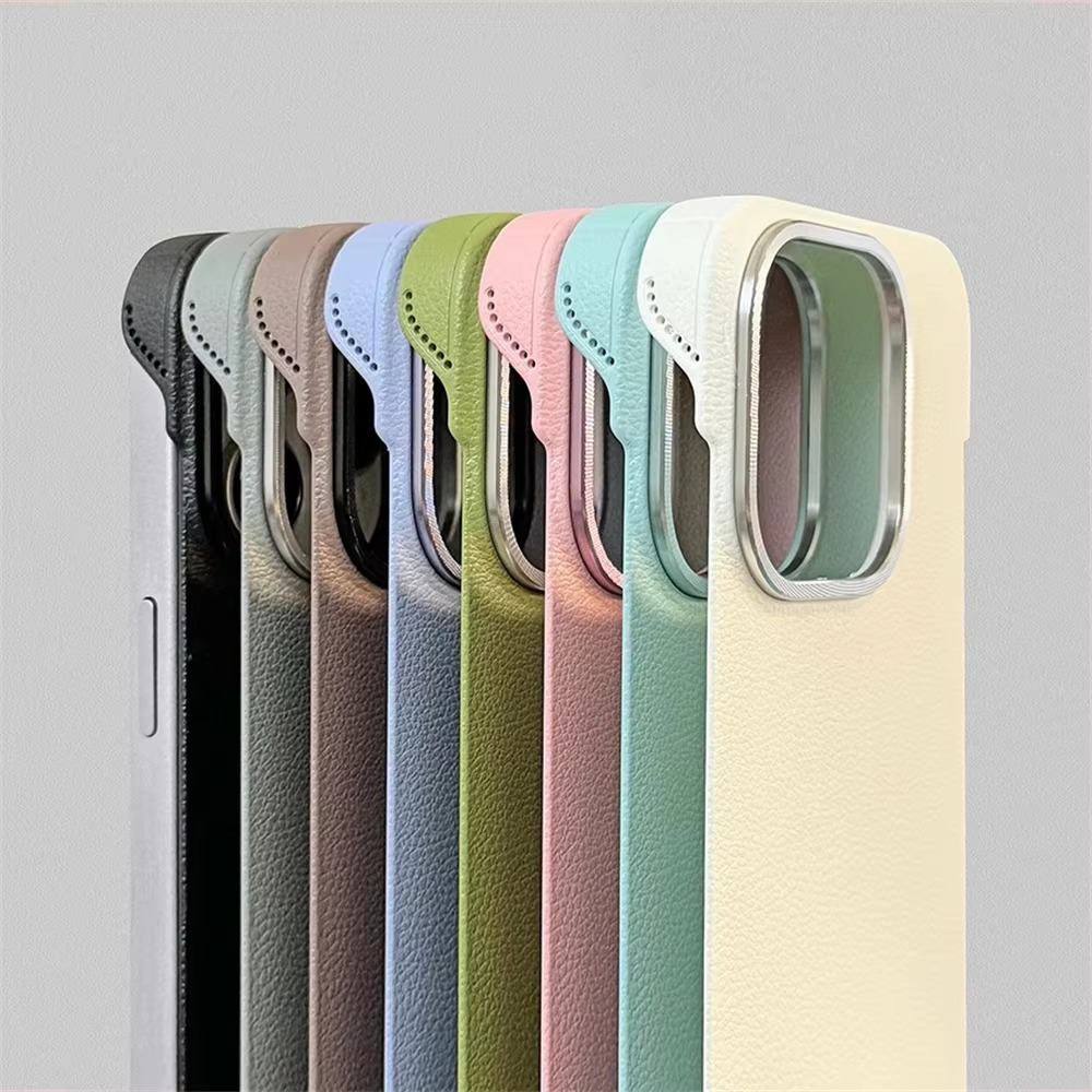 Luxury iPhone Case Frameless Leather Texture Matte Cover — Slim Business Style Design, Shockproof Full Coverage Shell, Anti-Fingerprint Scratch-Resistant Finish