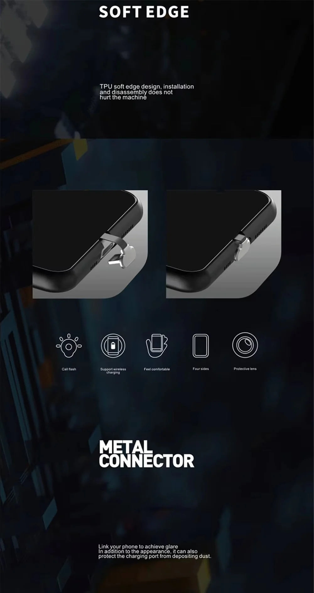 Luxury iPhone Case Green Dragon LED Light Cover — Smart Sound Control Glowing Design, Tempered Glass Back, Shockproof Anti-Fingerprint Full Coverage Protection