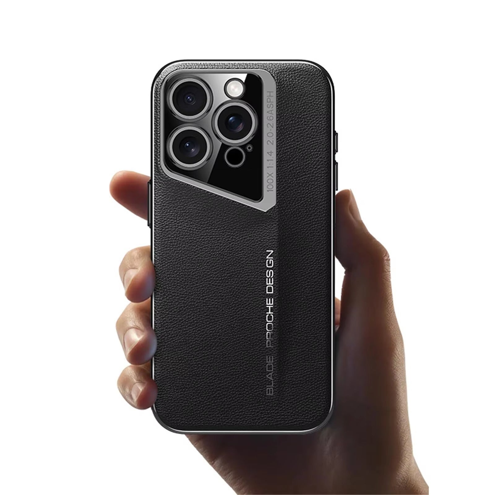 Luxury iPhone Case MagSafe Compatible Camera Lens Protection — Vegan PU Leather Cover, Electroplated Metal Frame, Slim Drop-Proof Business Style