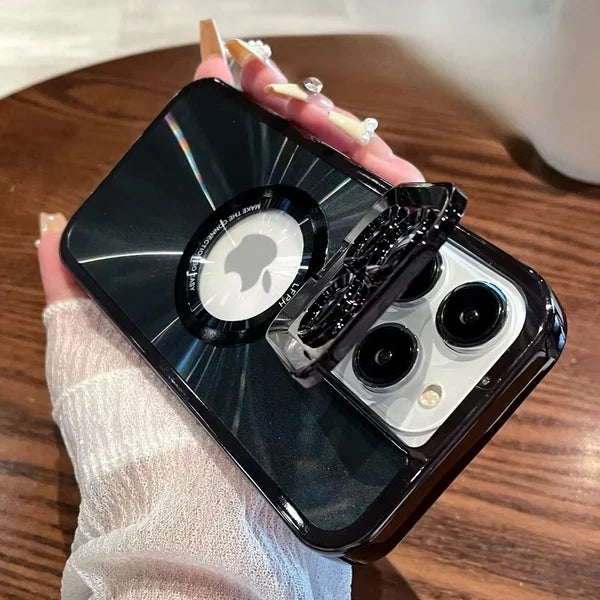 Luxury iPhone Case Transparent Magnetic Frameless Cover — Aluminum Alloy Frame, Slim Anti-Drop Shockproof Design, Scratch-Resistant Non-Slip Finish