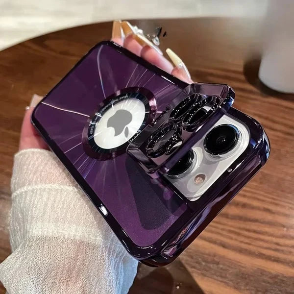 Luxury iPhone Case Transparent Magnetic Frameless Cover — Aluminum Alloy Frame, Slim Anti-Drop Shockproof Design, Scratch-Resistant Non-Slip Finish