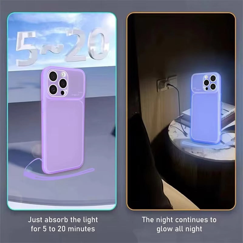 Luxury iPhone Case MagSafe Compatible Luminous Clear Silicone Cover — Night Light Glow Design, Ultra-Thin Shockproof Protection, Camera Lens & Screen Safe