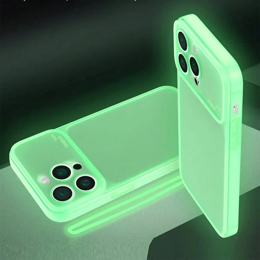Luxury iPhone Case MagSafe Compatible Luminous Clear Silicone Cover — Night Light Glow Design, Ultra-Thin Shockproof Protection, Camera Lens & Screen Safe