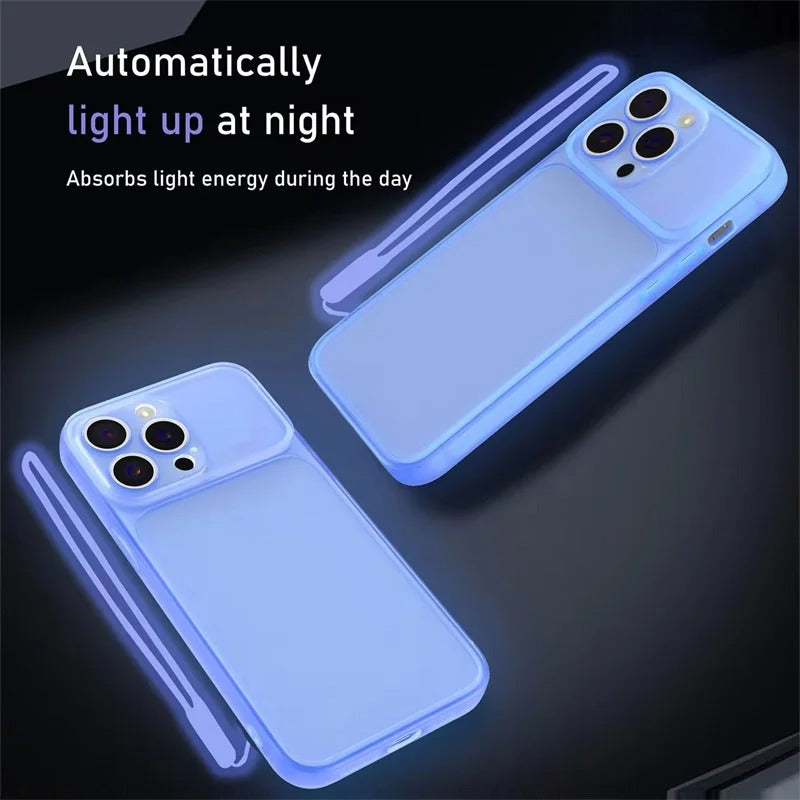 Luxury iPhone Case MagSafe Compatible Luminous Clear Silicone Cover — Night Light Glow Design, Ultra-Thin Shockproof Protection, Camera Lens & Screen Safe