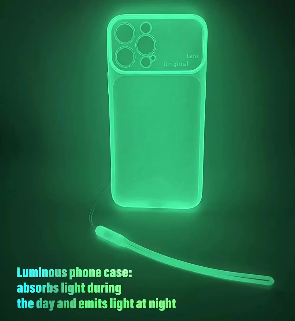 Luxury iPhone Case MagSafe Compatible Luminous Clear Silicone Cover — Night Light Glow Design, Ultra-Thin Shockproof Protection, Camera Lens & Screen Safe