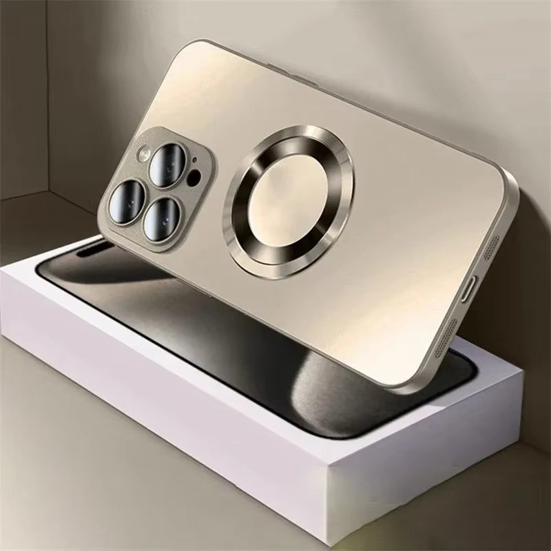 Luxury iPhone Case MagSafe Compatible Matte Cover — Magnetic Shockproof Design with Camera Protection, Wireless Charging Support, Slim Anti-Fingerprint Finish