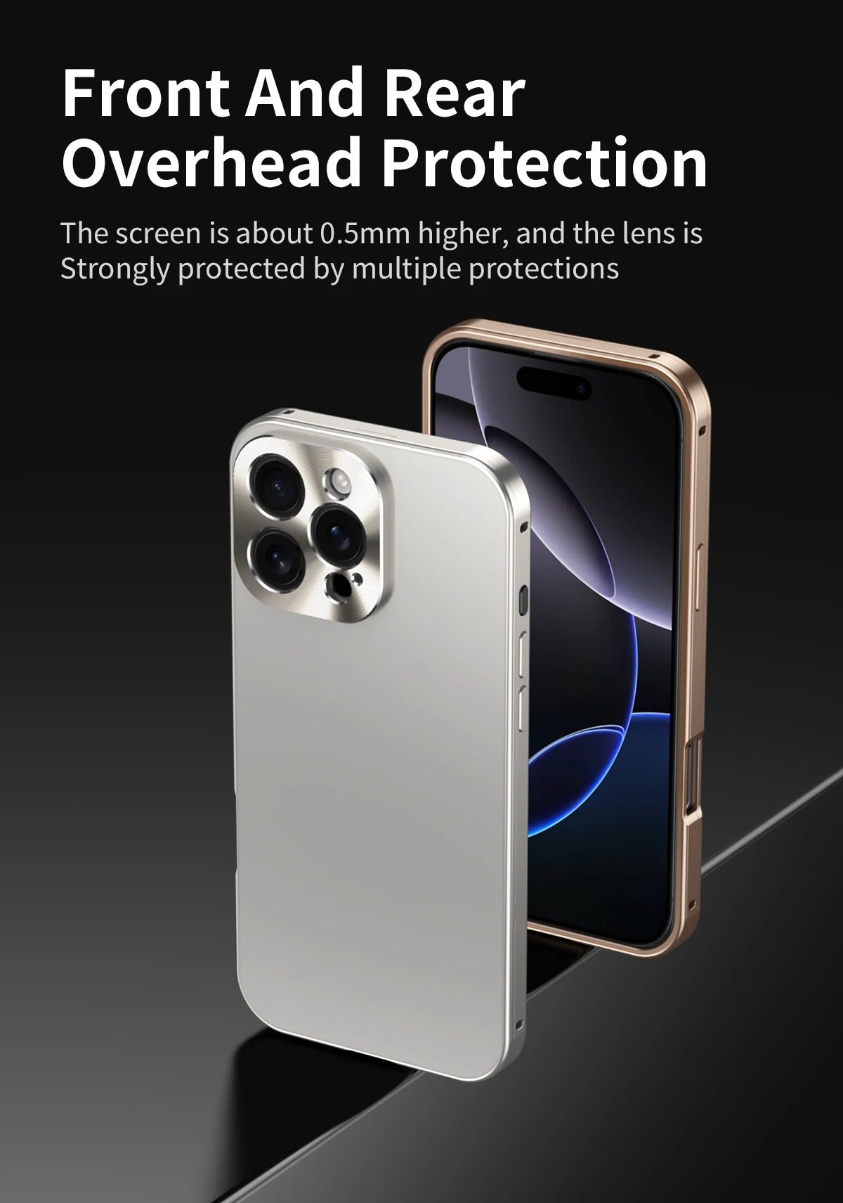 Luxury iPhone Case MagSafe Compatible Shockproof Camera Lens Protection — Matte Titanium Alloy Frame, Magnetic Slim Cover, Anti-Fingerprint, Drop Resistant