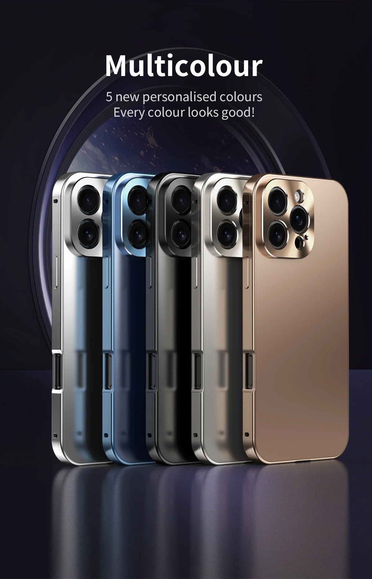 Luxury iPhone Case MagSafe Compatible Shockproof Camera Lens Protection — Matte Titanium Alloy Frame, Magnetic Slim Cover, Anti-Fingerprint, Drop Resistant