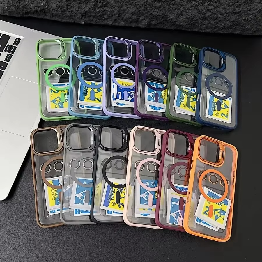 Luxury iPhone Case MagSafe Compatible Shockproof Cover — Full Protection Silicone, Glass Lens Guard, Anti-Fingerprint, Anti-Scratch, Lightweight, Non-Slip