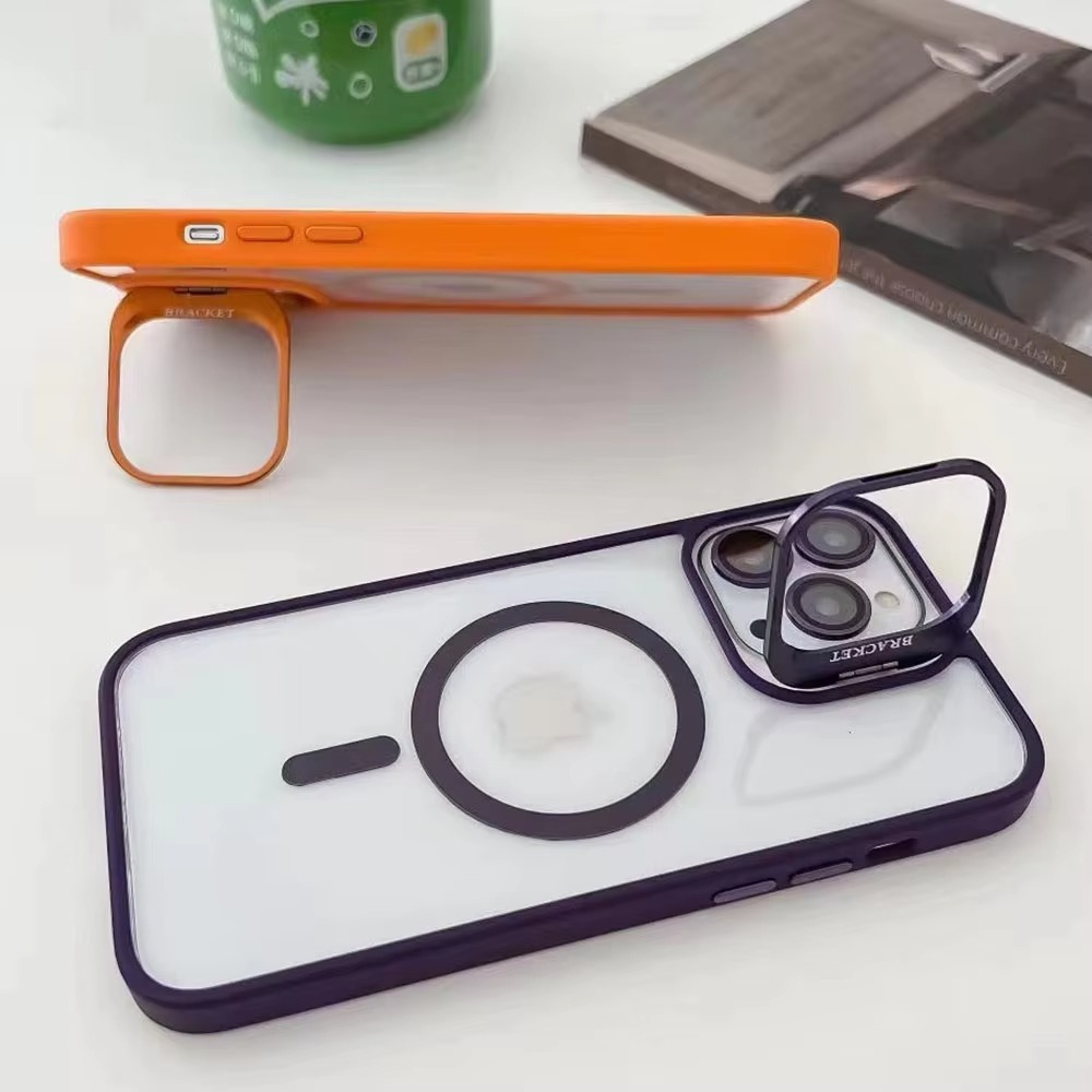 Luxury iPhone Case MagSafe Compatible Shockproof Cover — Full Protection Silicone, Glass Lens Guard, Anti-Fingerprint, Anti-Scratch, Lightweight, Non-Slip