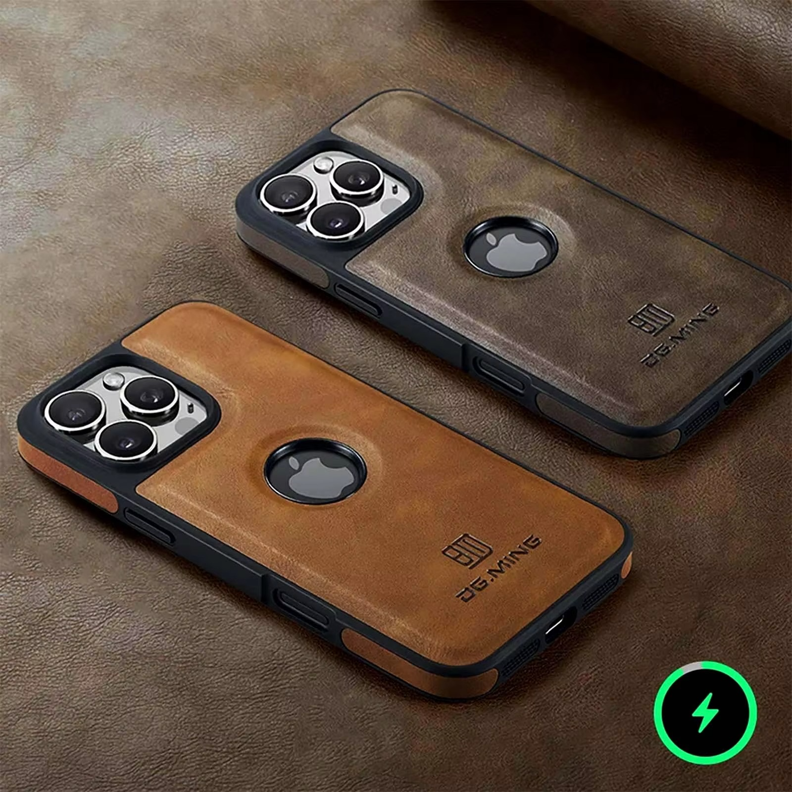 Luxury iPhone Case MagSafe Compatible — Leather Magnetic Camera Protection, Shockproof Anti-Fingerprint, Anti-Scratch, Soft Bumper Cover