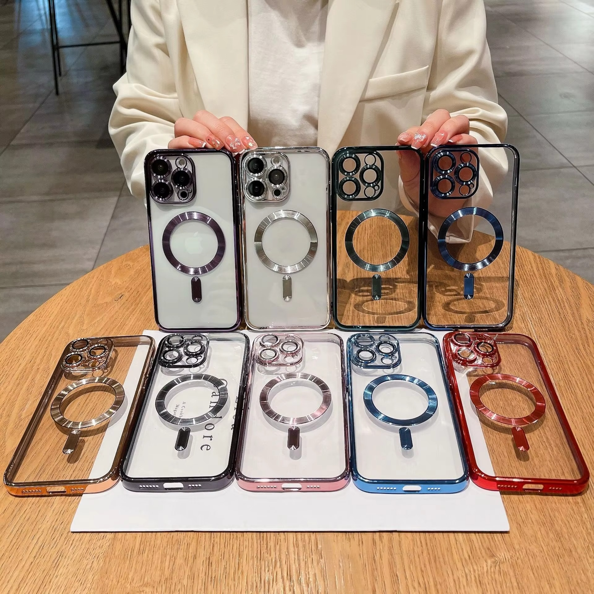 Luxury iPhone Case MagSafe Compatible — Magnetic Plating Cover, Transparent, Shockproof, Anti-Fingerprint, Anti-Scratch, Dustproof, Wireless Charging