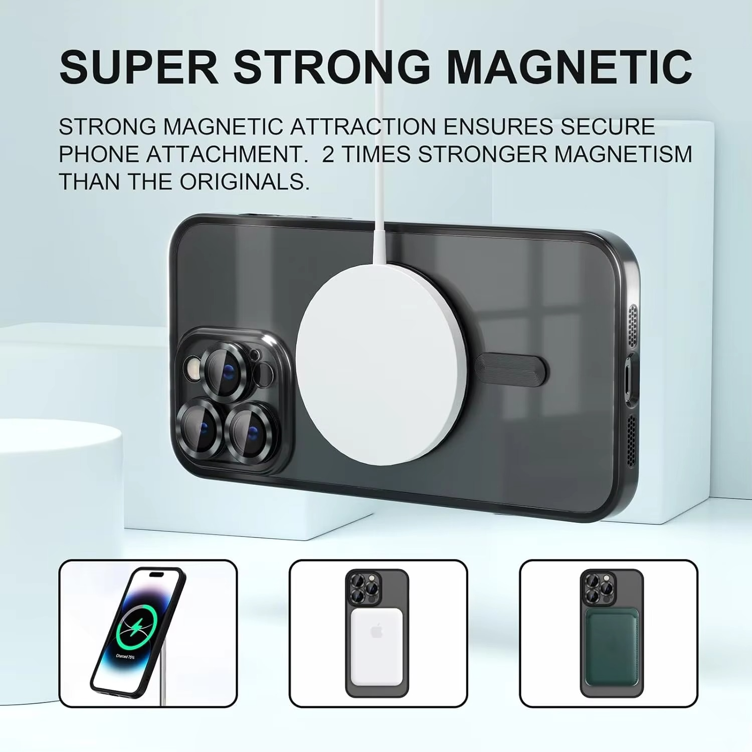 Luxury iPhone Case MagSafe Compatible — Magnetic Plating Cover, Transparent, Shockproof, Anti-Fingerprint, Anti-Scratch, Dustproof, Wireless Charging
