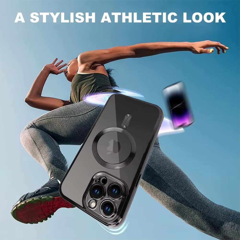 Luxury iPhone Case MagSafe Compatible — Magnetic Plating Cover, Transparent, Shockproof, Anti-Fingerprint, Anti-Scratch, Dustproof, Wireless Charging