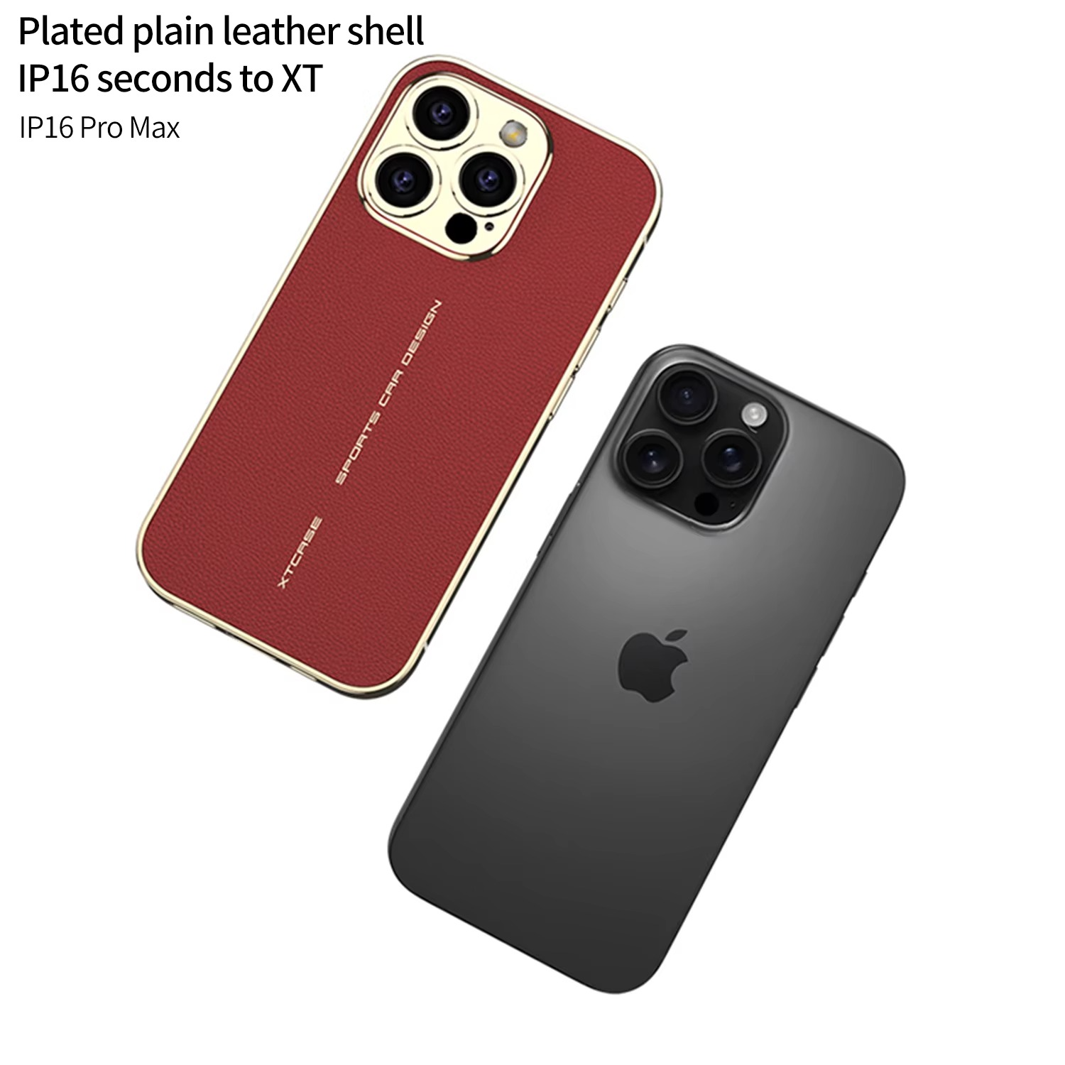Luxury iPhone Case Plating Leather Back Cover — Full Lens Protection, Shockproof Anti-Fingerprint Scratch-Resistant Slim Design