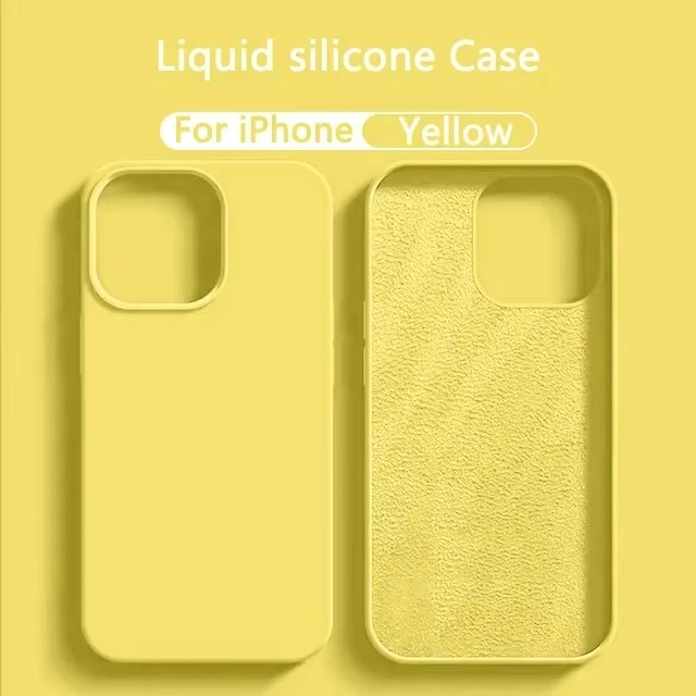 Luxury iPhone Case Shockproof Liquid Silicone Bumper — Soft Cover Protective Shell, Lightweight Anti-Scratch Design, Full Edge Protection