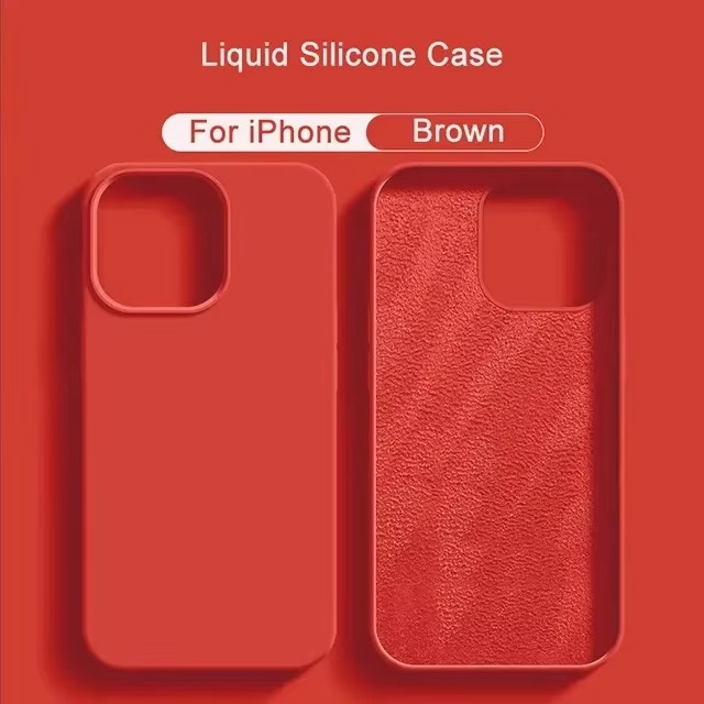 Luxury iPhone Case Shockproof Liquid Silicone Bumper — Soft Cover Protective Shell, Lightweight Anti-Scratch Design, Full Edge Protection