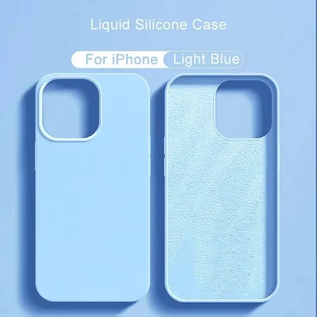 Luxury iPhone Case Shockproof Liquid Silicone Bumper — Soft Cover Protective Shell, Lightweight Anti-Scratch Design, Full Edge Protection